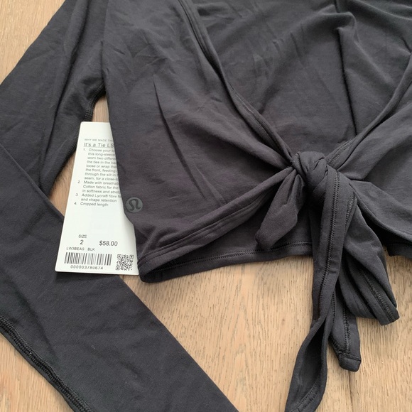 NWT Black It’s a tie long sleeve size 2 - Picture 2 of 4